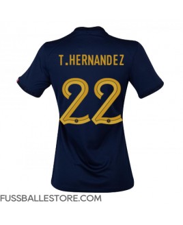 Günstige Frankreich Theo Hernandez #22 Heimtrikot Damen WM 2022 Kurzarm